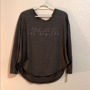 Long sleeve gray T-shirt